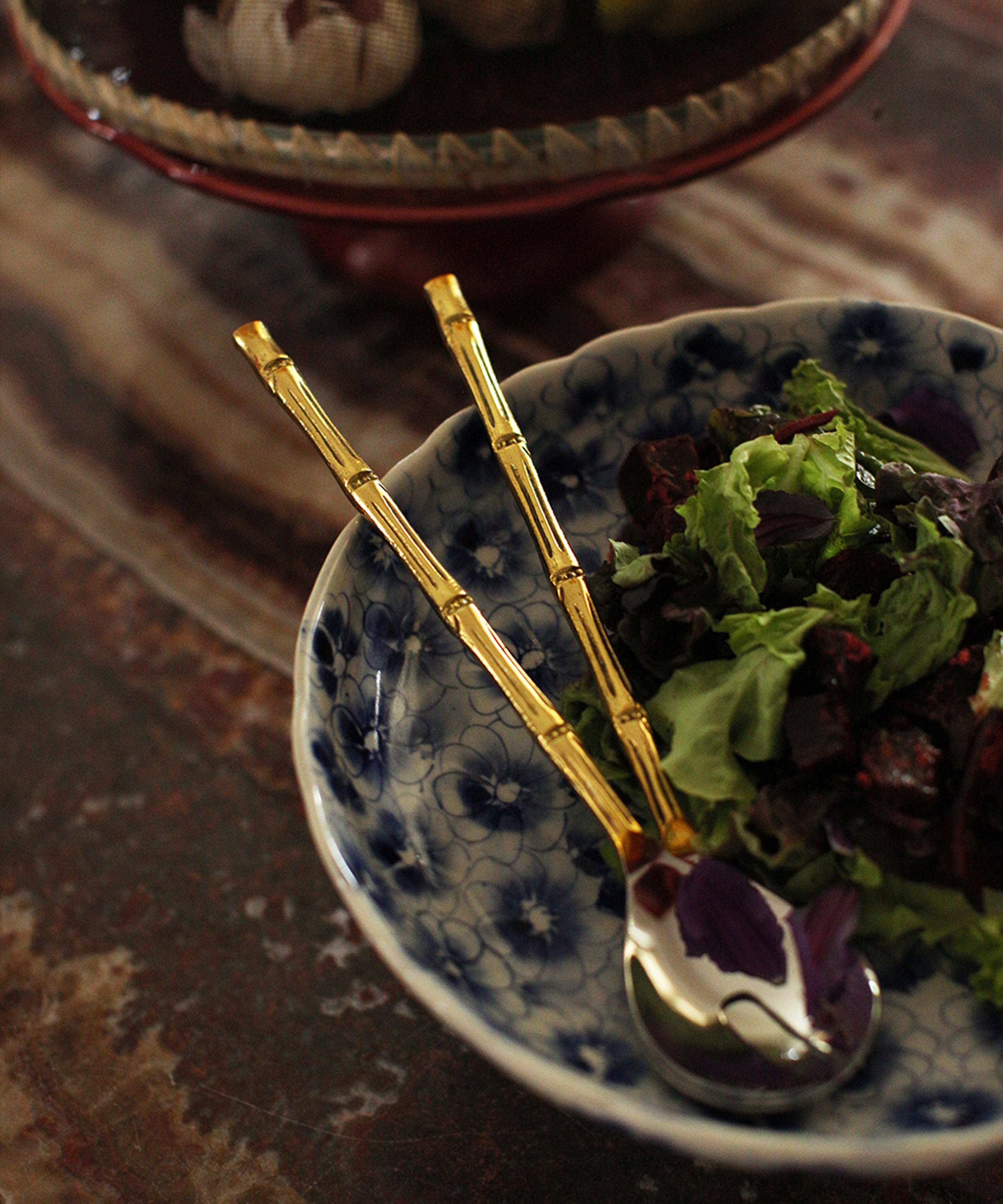 Doing Goods - Bodhi Bamboo Salad Serving Spoons Set of Two image number 1