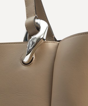 JW Anderson - Corner Taupe Leather Tote Bag image number 3