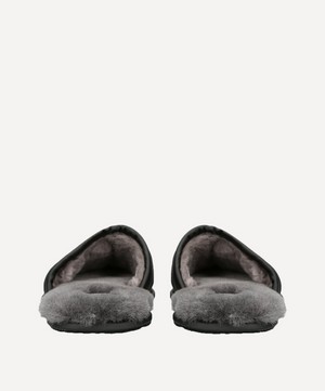 Ugg - Black Leather Scuff Slippers image number 2