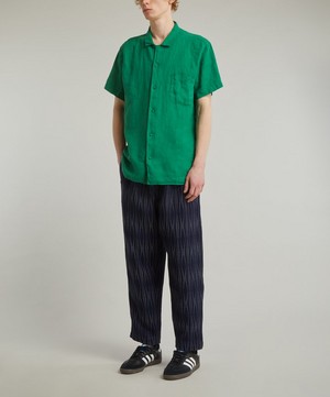 YMC - Alva Indigo Sashiko-Stitched Trousers image number 1