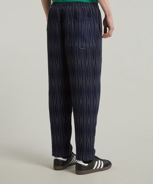 YMC - Alva Indigo Sashiko-Stitched Trousers image number 3