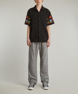 YMC - Idris Short-Sleeve Embroidered Shirt image number 1