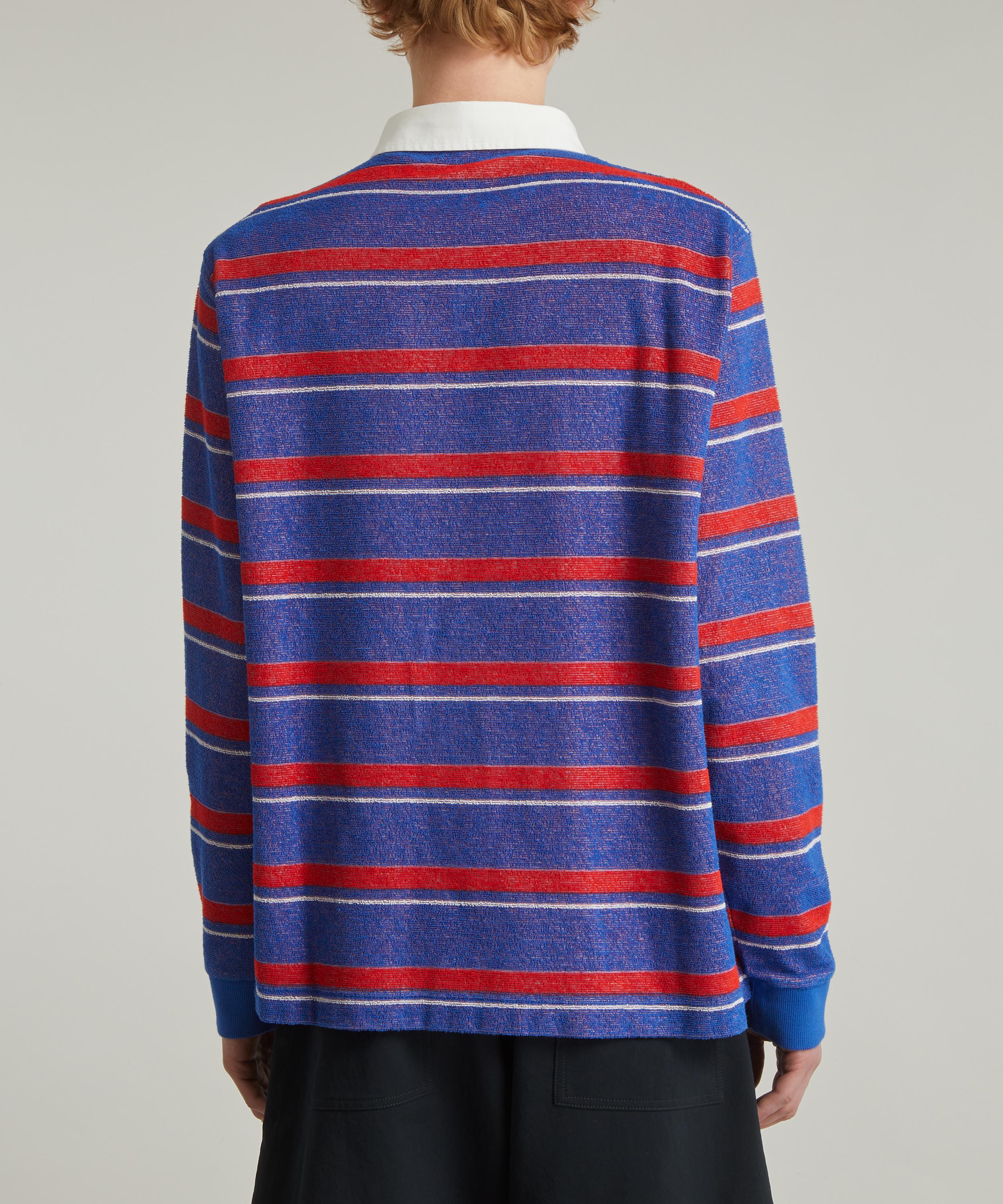 6（ロク）の「＜6(ROKU)＞SHEER JAQUARED RUGBY SHIRT KNIT