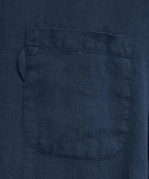 YMC - Curtis Navy Linen Shirt image number 4