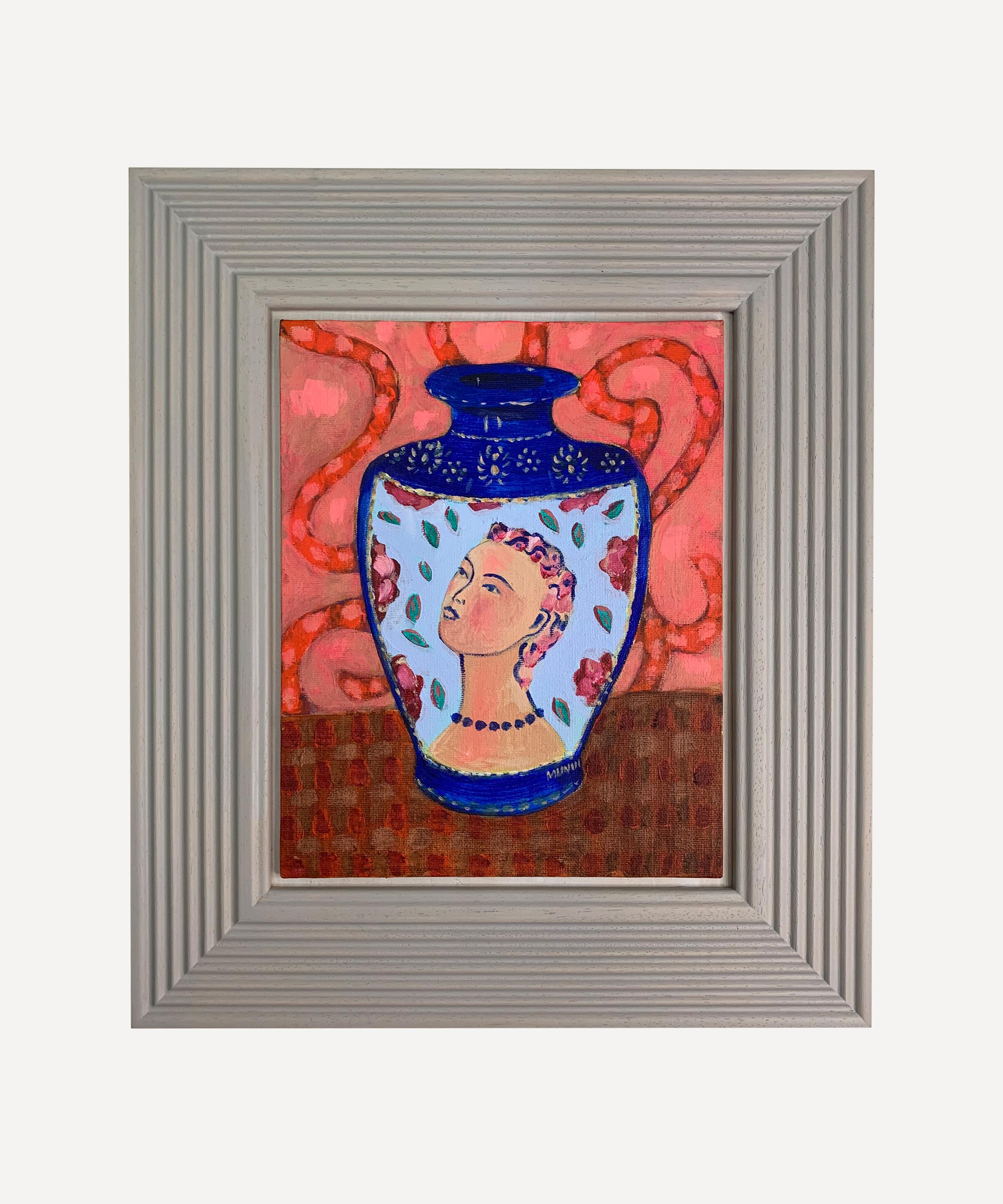 Naomi Munuo - Satsuma Vase Blush Acrylic 2023 Original Framed Artwork image number 0