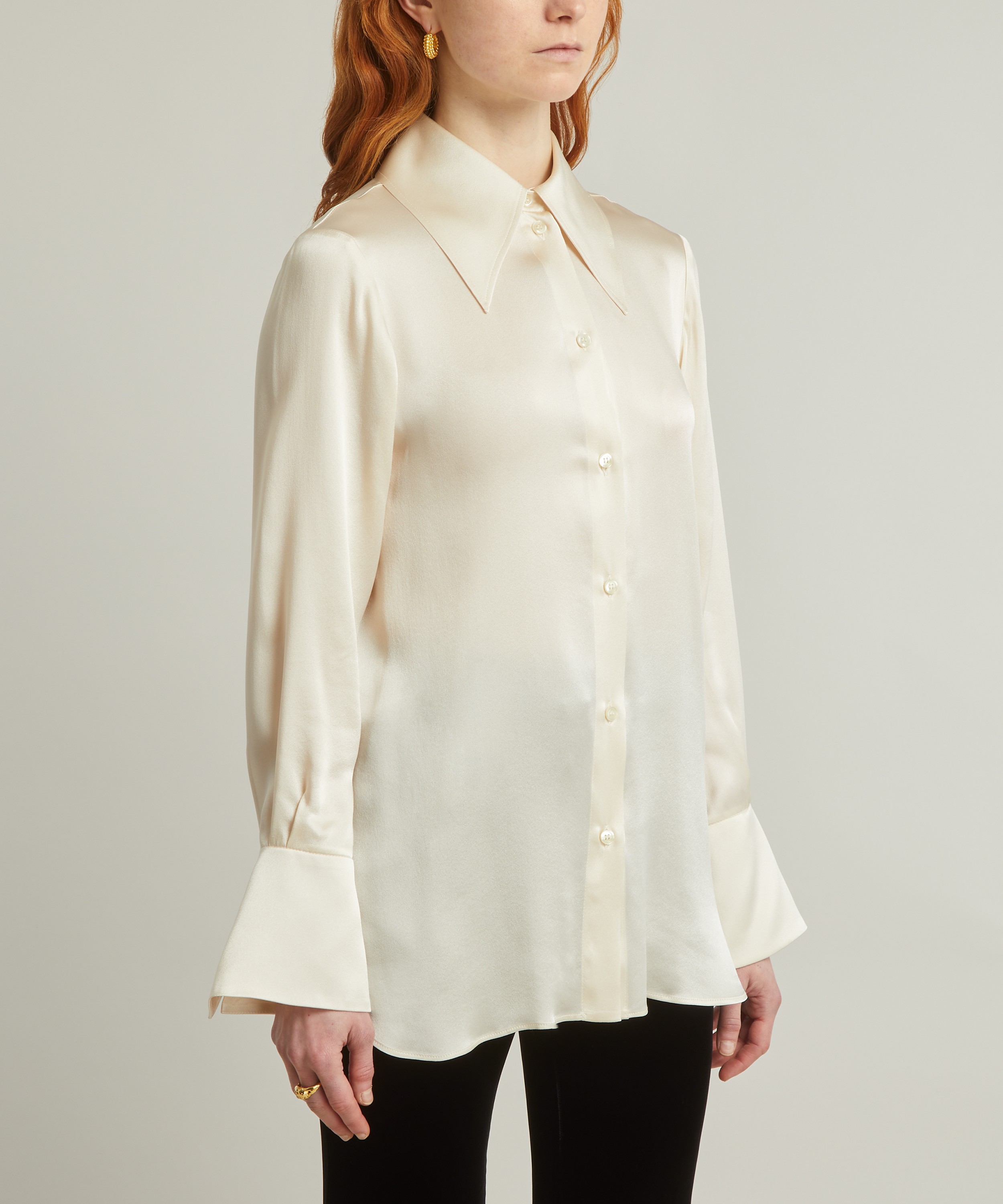 Nina Ricci - Bell Cuff Satin Shirt image number 2