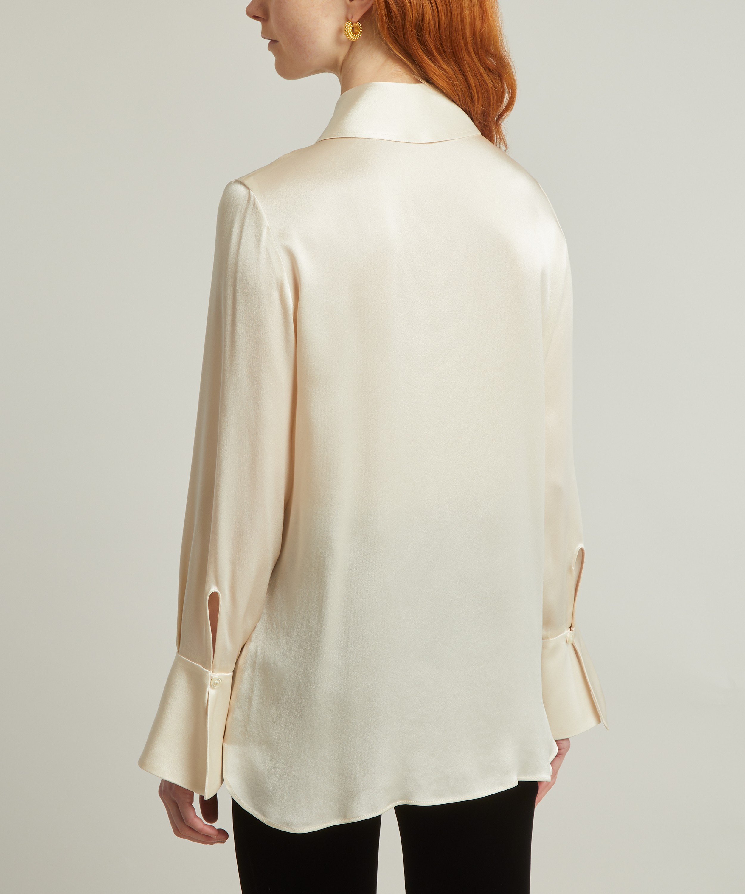 Nina Ricci - Bell Cuff Satin Shirt image number 3