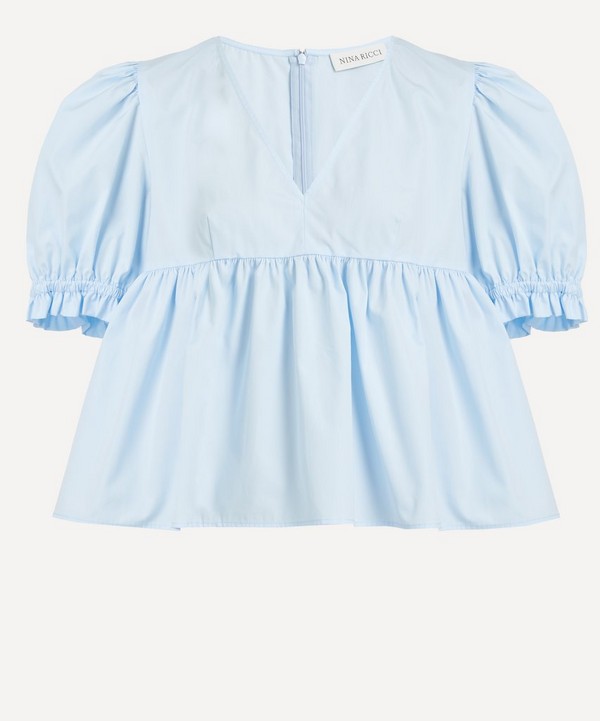 Nina Ricci - Ruched Sleeve Babydoll Top image number null