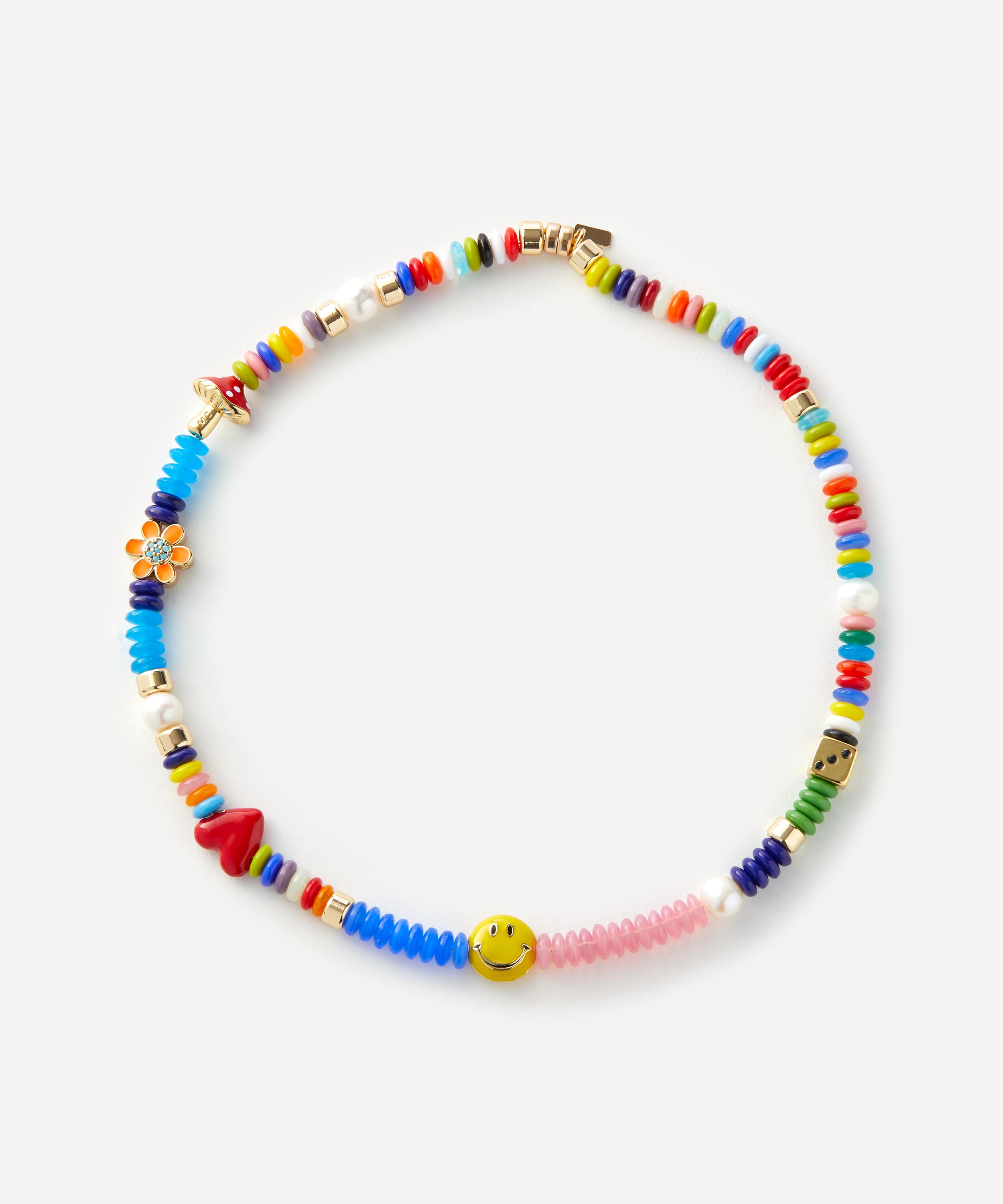 Martha Calvo - 14ct Gold-Plated Enamel Beaded Necklace image number 0