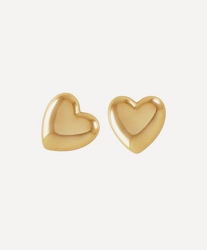 Martha Calvo - 14ct Gold-Plated Amor Stud Earrings image number 0