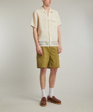 PS Paul Smith - Cross-Stitch Beige Linen Shirt image number 1