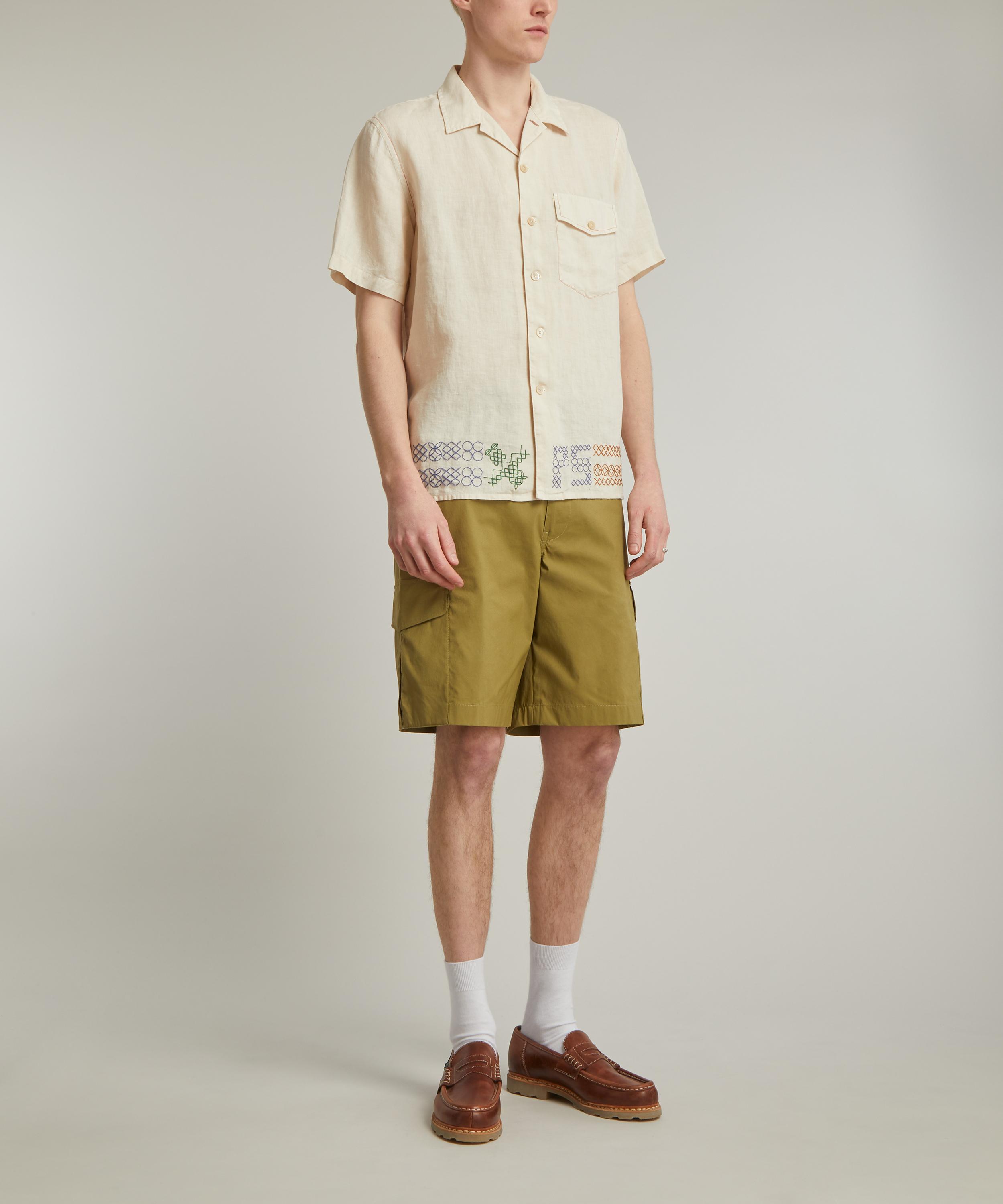 PS Paul Smith - Cross-Stitch Beige Linen Shirt image number 1