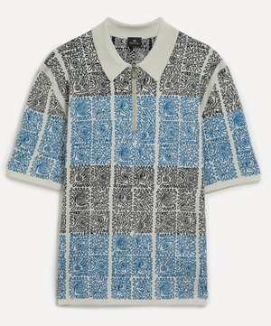 PS Paul Smith - Patterned Jacquard Knit Polo image number 0
