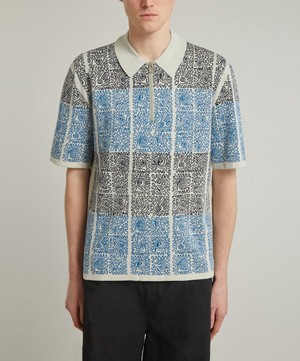 PS Paul Smith - Patterned Jacquard Knit Polo image number 2