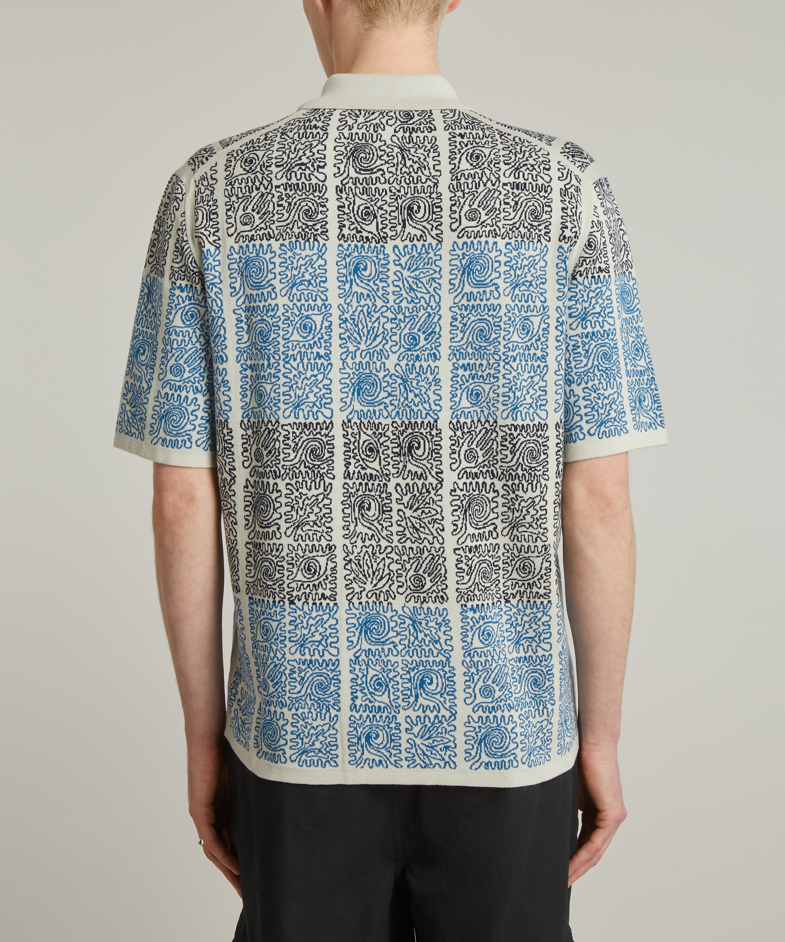 PS Paul Smith - Patterned Jacquard Knit Polo image number 3