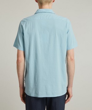 PS Paul Smith - Blue Cotton Seersucker Short-Sleeve Shirt image number 3