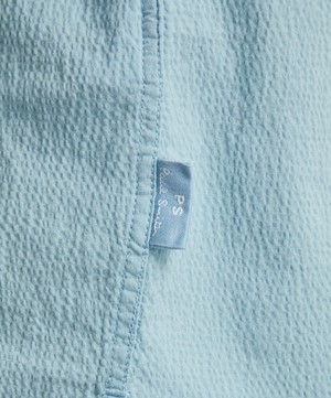 PS Paul Smith - Blue Cotton Seersucker Short-Sleeve Shirt image number 4