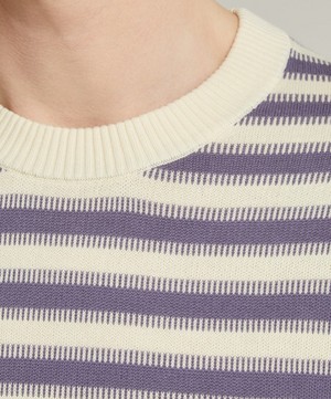 PS Paul Smith - Striped Cotton Knit T-Shirt image number 4
