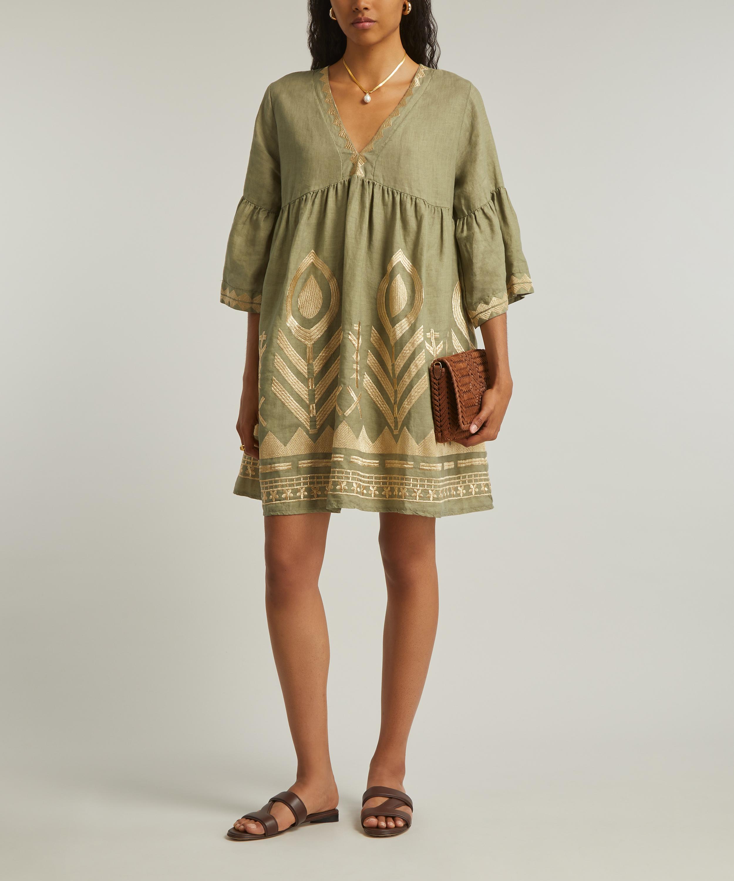 Kori - Linen Feathers Mini Dress image number 1