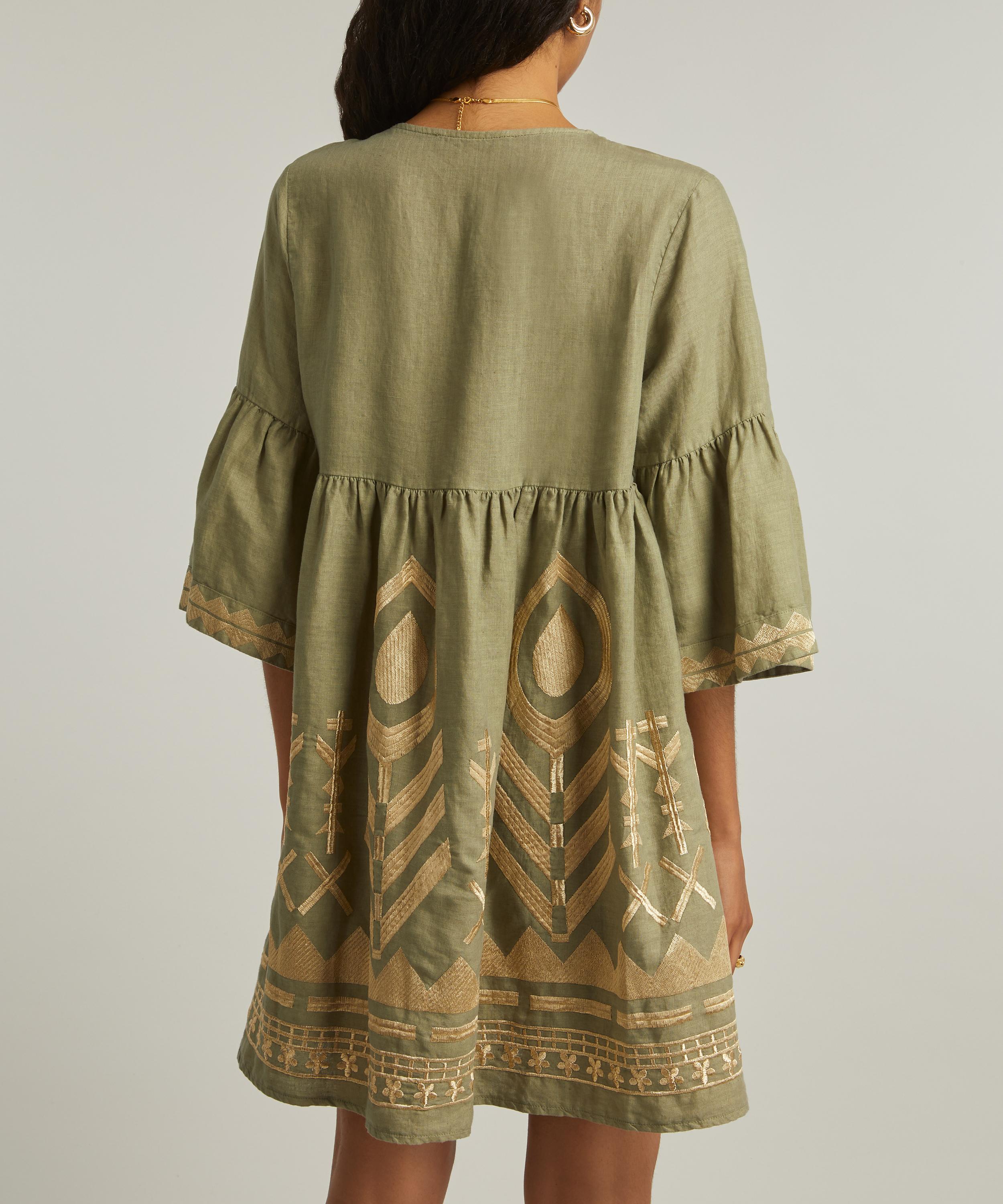 Kori - Linen Feathers Mini Dress image number 3