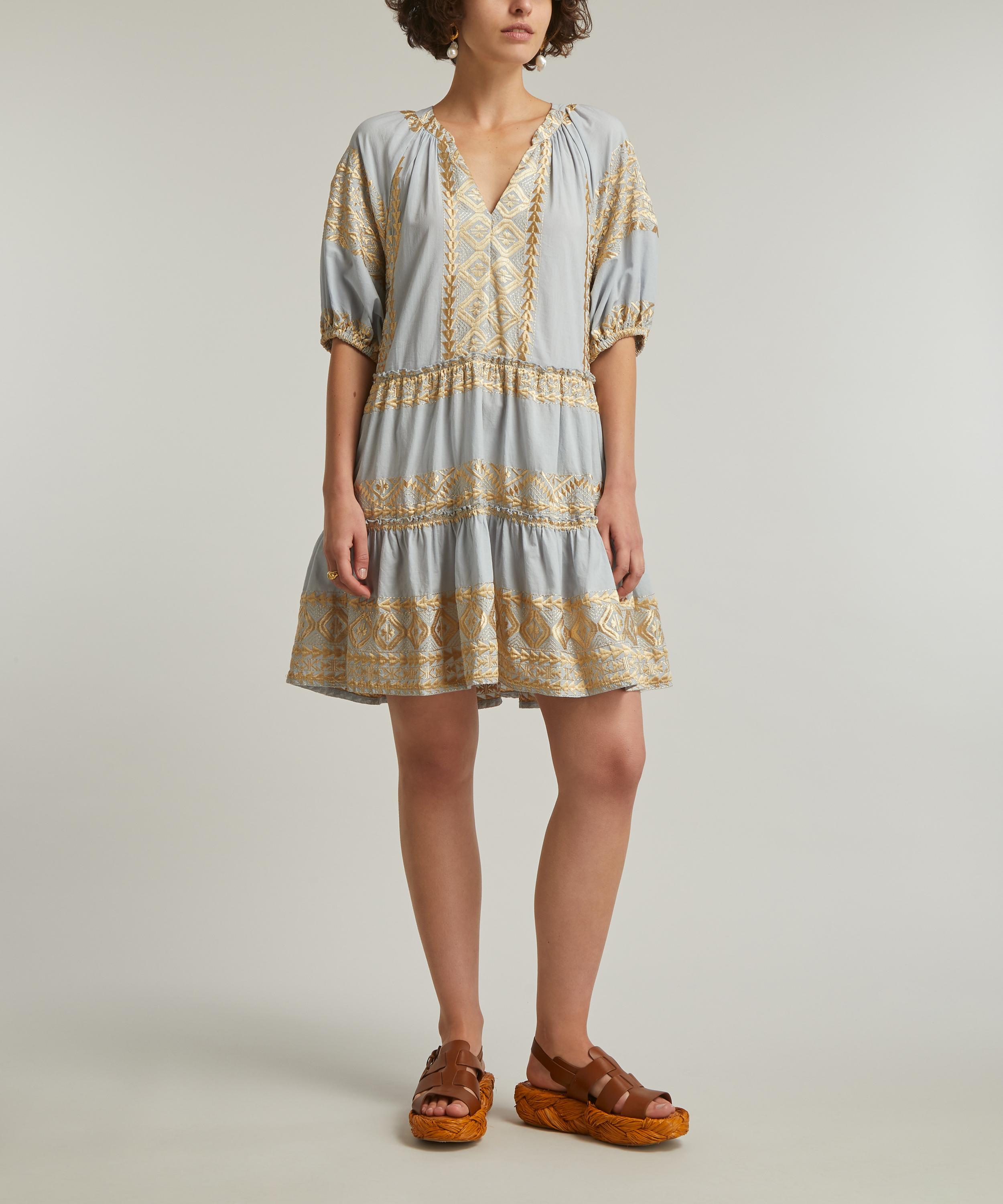 Kori - Classic Triangle Puff Sleeve Mini Dress image number 2