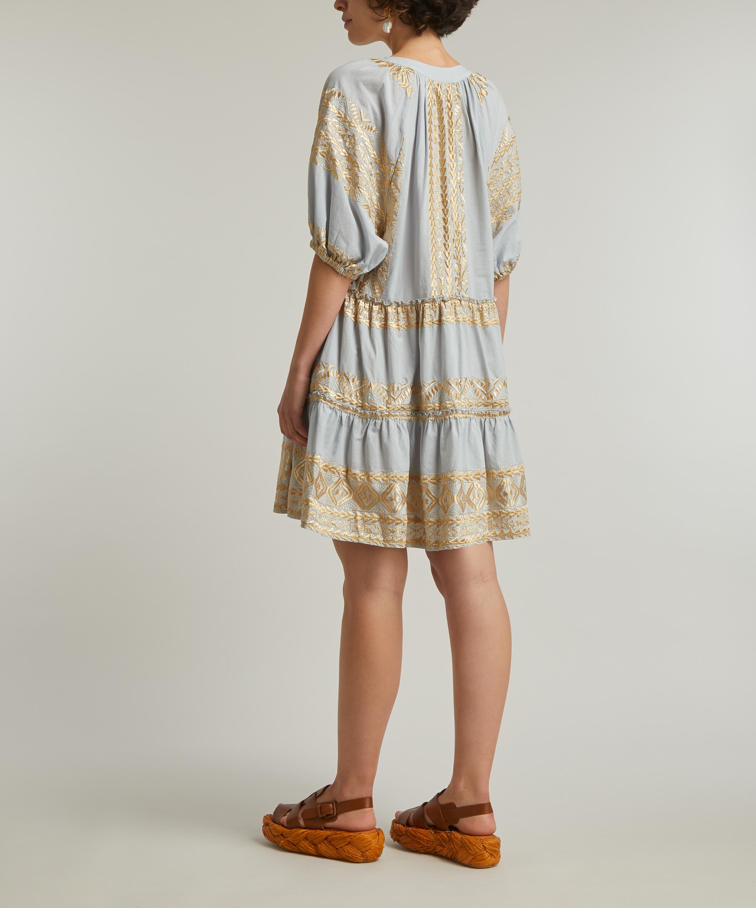 Kori - Classic Triangle Puff Sleeve Mini Dress image number 3