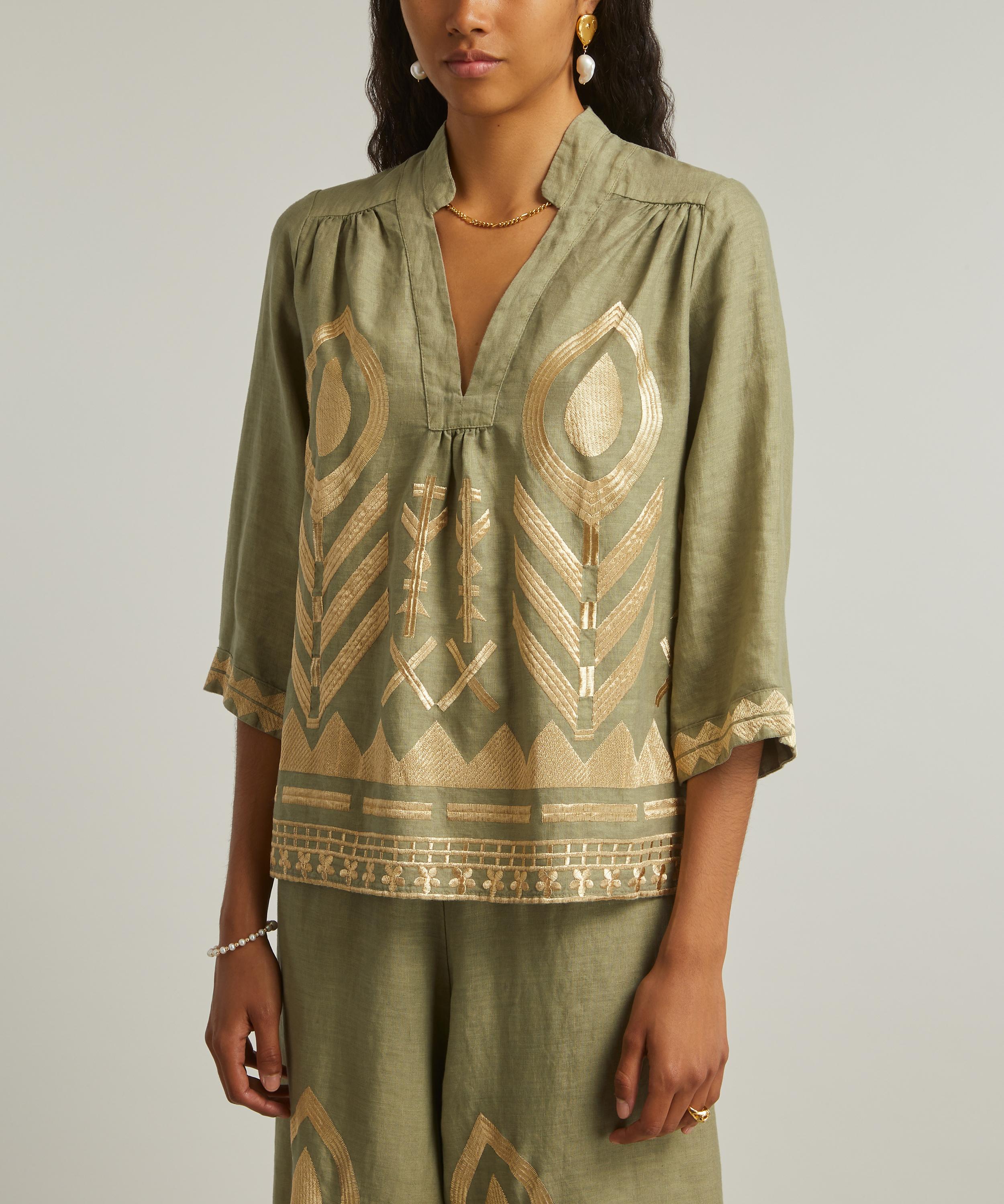 Kori - Linen Feather Blouse image number 2