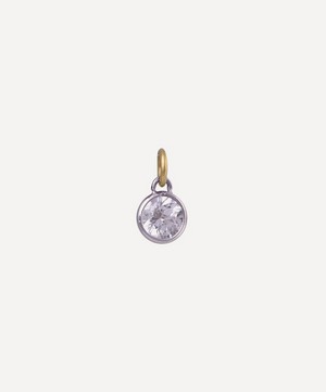 Atelier VM - 18ct Gold L’Essenziale Mantra White Diamond Charm image number 0