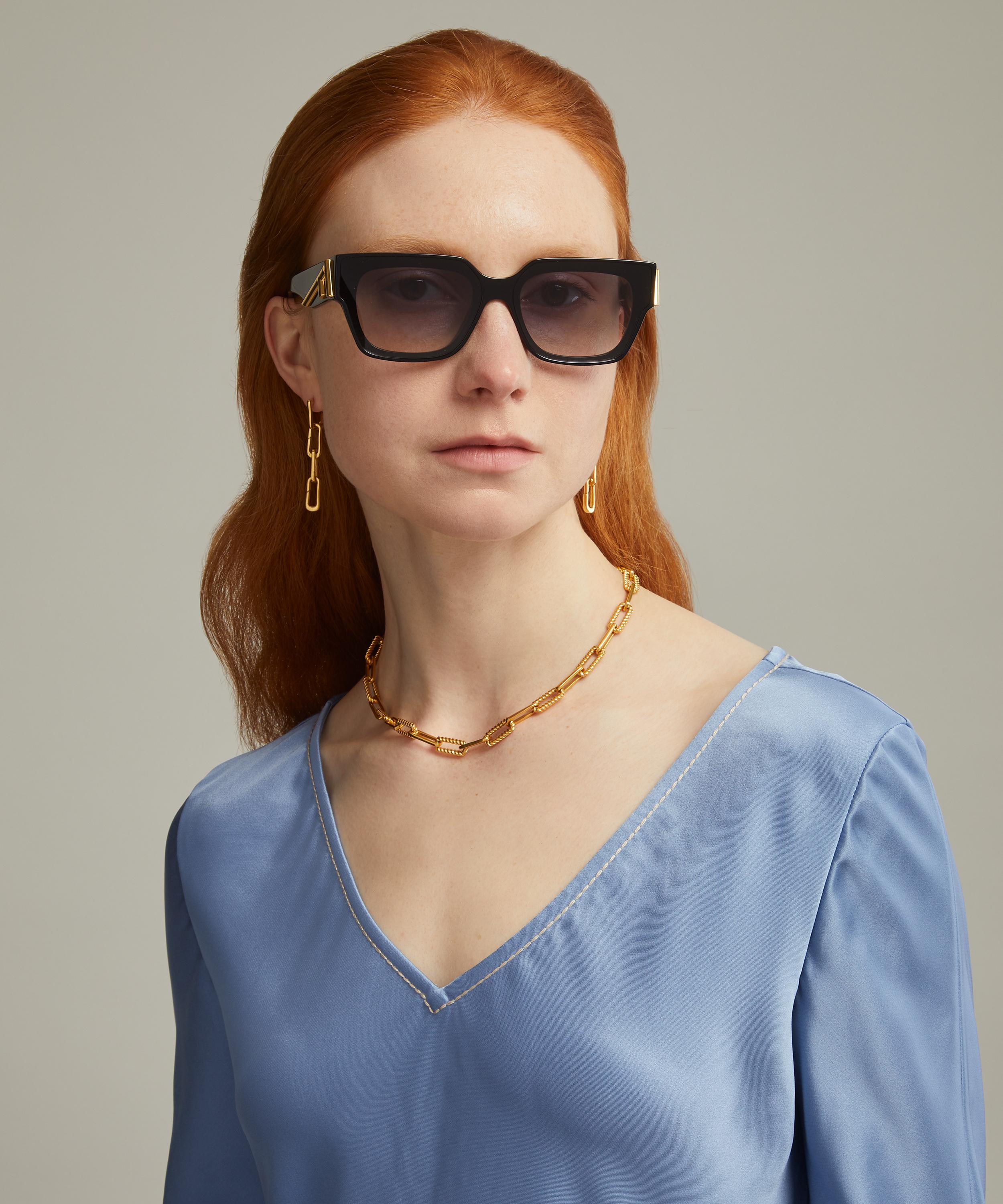 Fendi - Angular Black Acetate Sunglasses image number 1