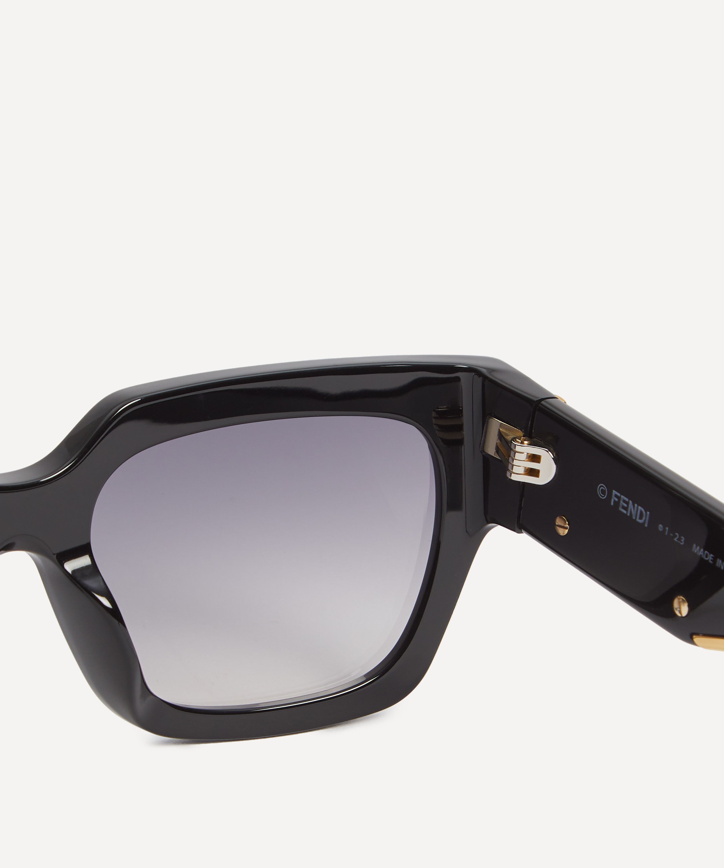 Fendi - Angular Black Acetate Sunglasses image number 3