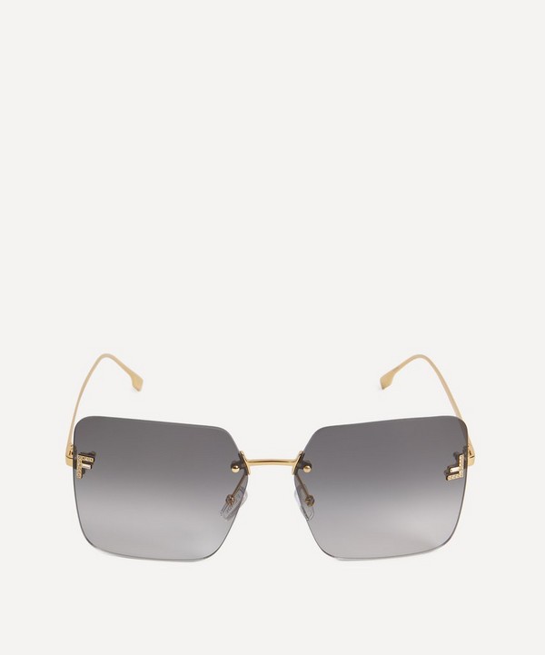 Fendi - Oversized Butterfly Metal Sunglasses image number null