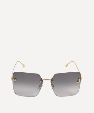 Fendi - Oversized Butterfly Metal Sunglasses image number 0
