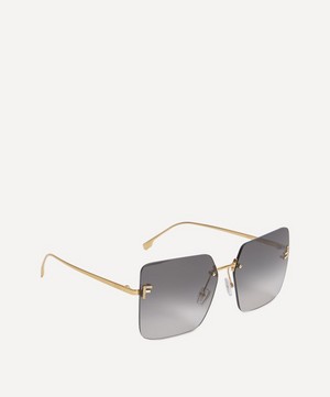 Fendi - Oversized Butterfly Metal Sunglasses image number 1