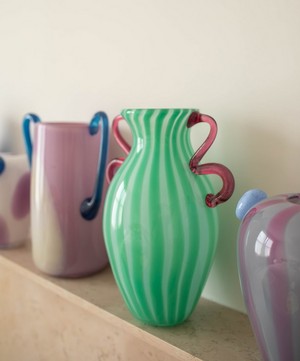 Vaisselle - Candy Stripe Double Handle Vase image number 2