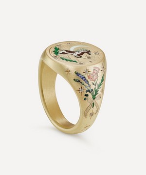 Cece Jewellery - 18ct Gold A Traveller’s Tale Signet Ring image number 3