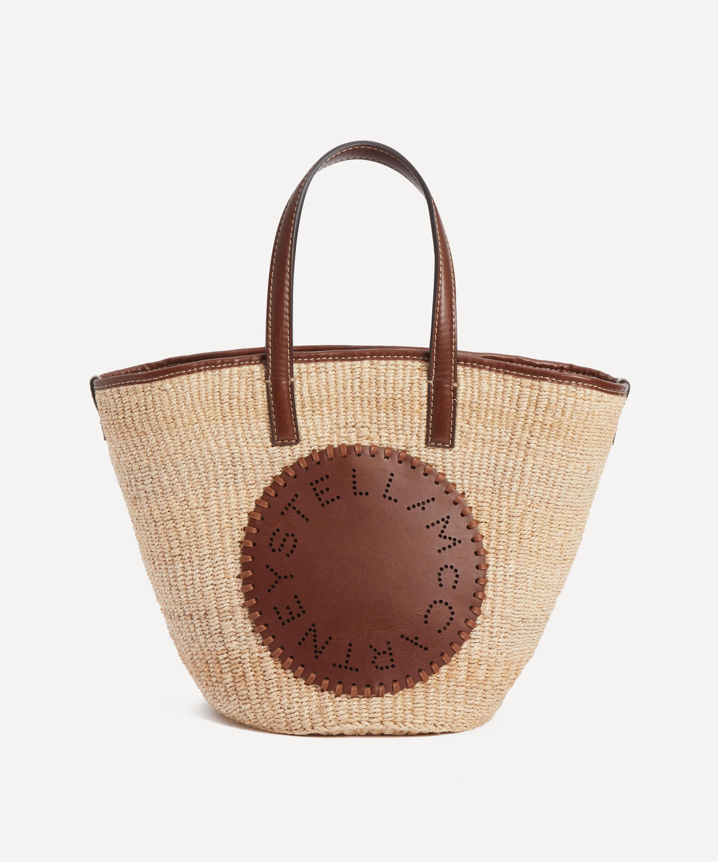Stella McCartney Logo Raffia Basket Bag | Liberty 