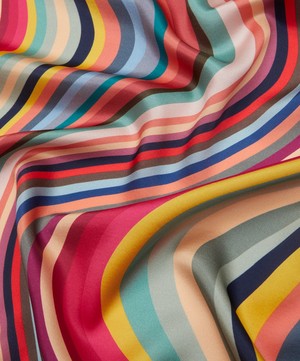 Paul Smith - Multicolour Swirl Square Silk Scarf image number 3