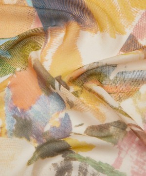 Paul Smith - Yellow Floral Collage Print Scarf image number 3