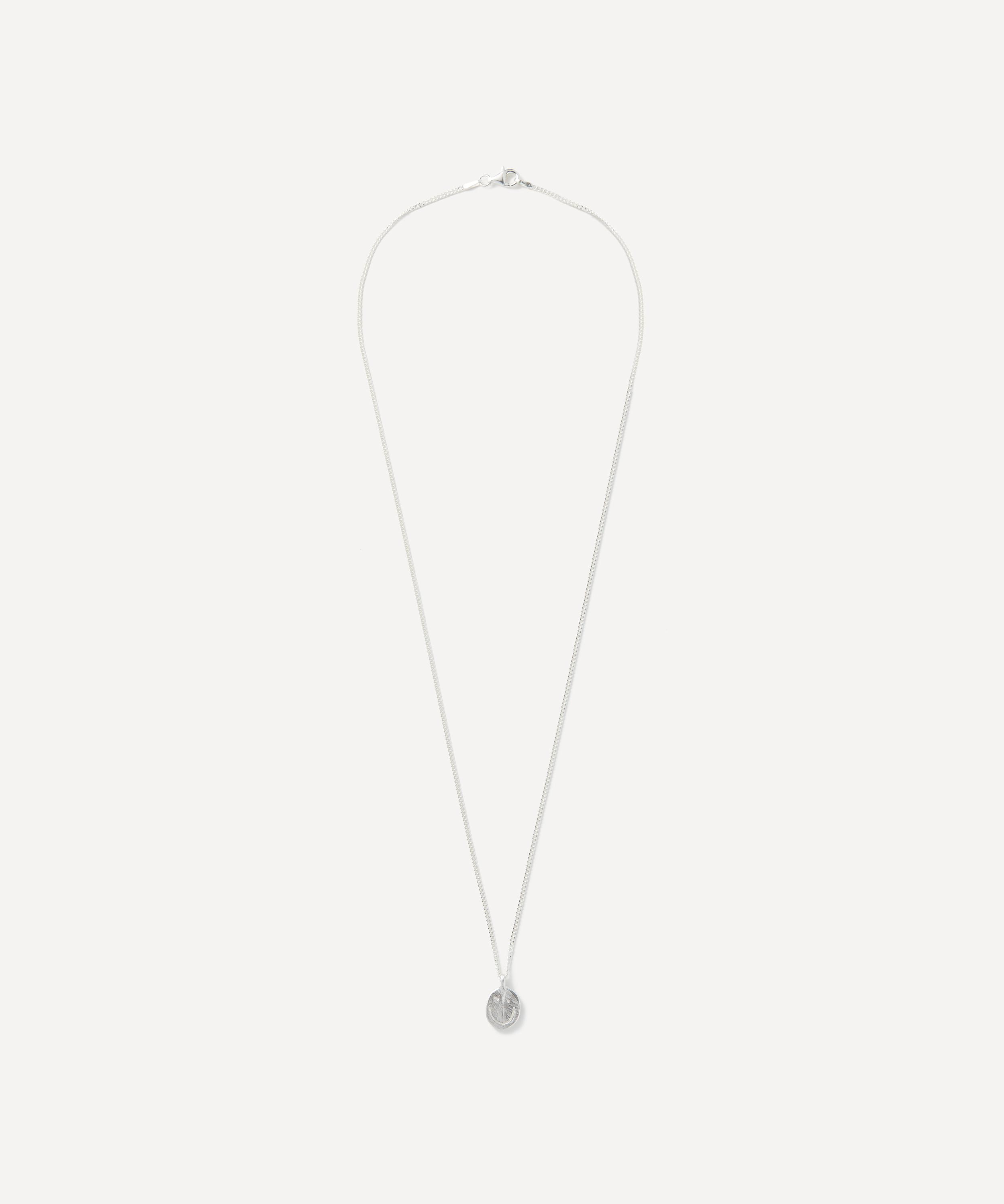 Seb Brown - Sterling Silver Happy Face Tag Pendant Necklace image number 2