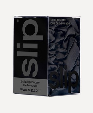 Slip - Back to Basics Black Silk Scrunchie Trio image number 3