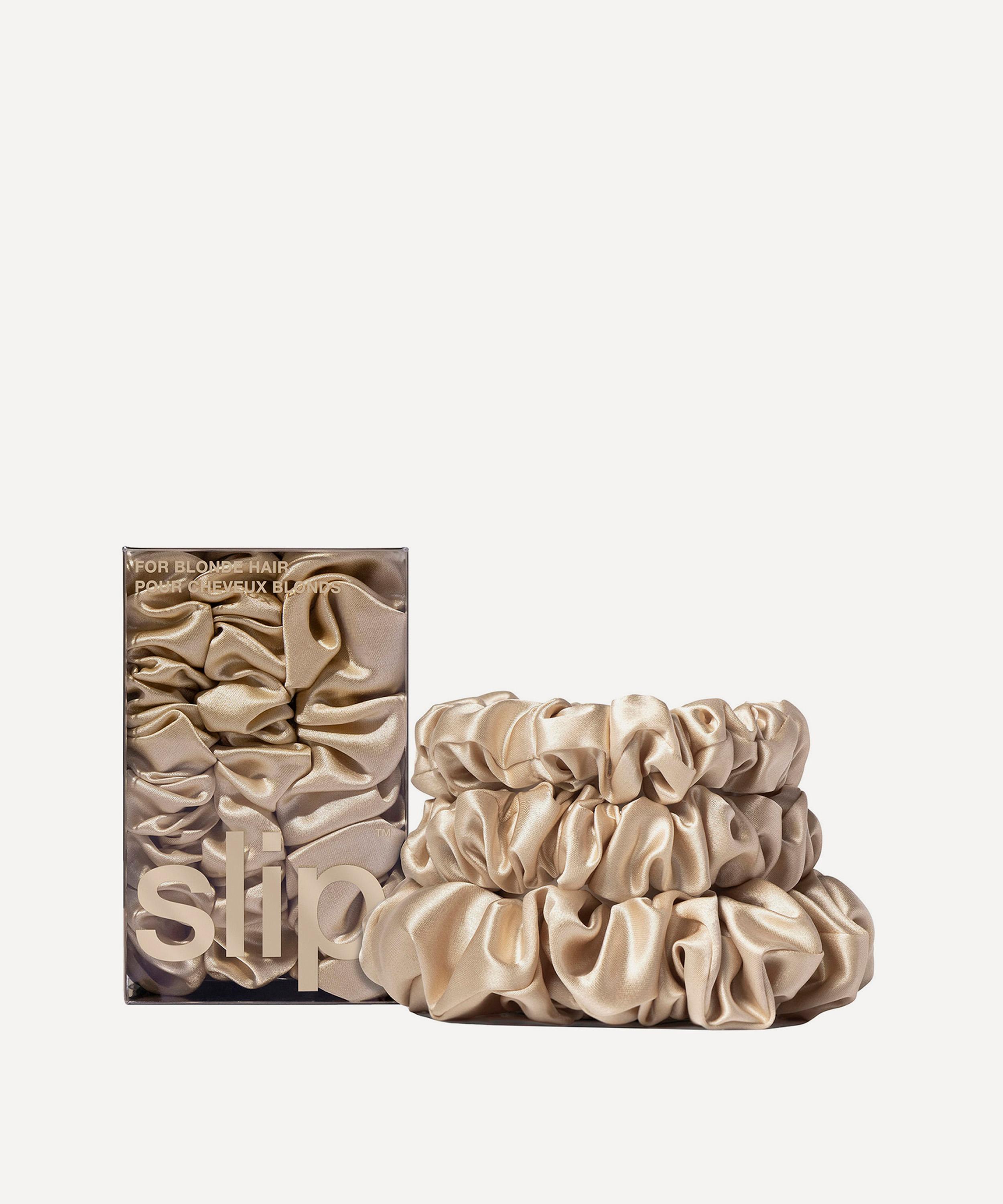 Slip - Back to Basics Blonde Skinny Silk Scrunchies image number 0