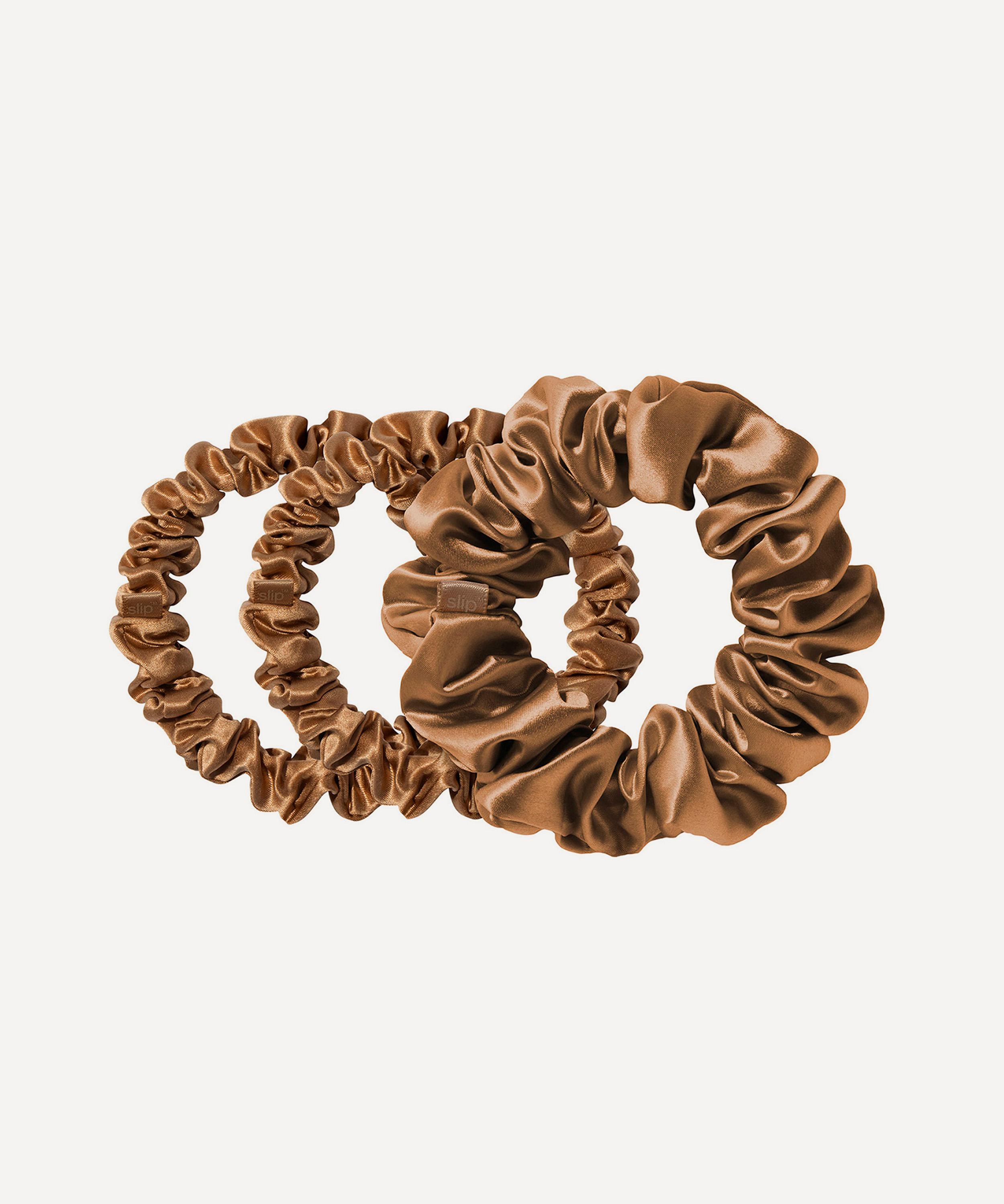 Slip - Back to Basics Copper Skinny Silk Scrunchies image number 1