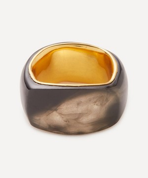 Completedworks - 14ct Gold-Plated Vermeil Silver A Virtuous Circle Smoky Quartz Ring image number 0