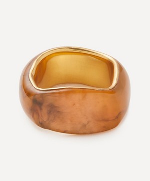 Completedworks - 14ct Gold-Plated Vermeil Silver A Virtuous Circle Tortoise Shell Ring image number 0
