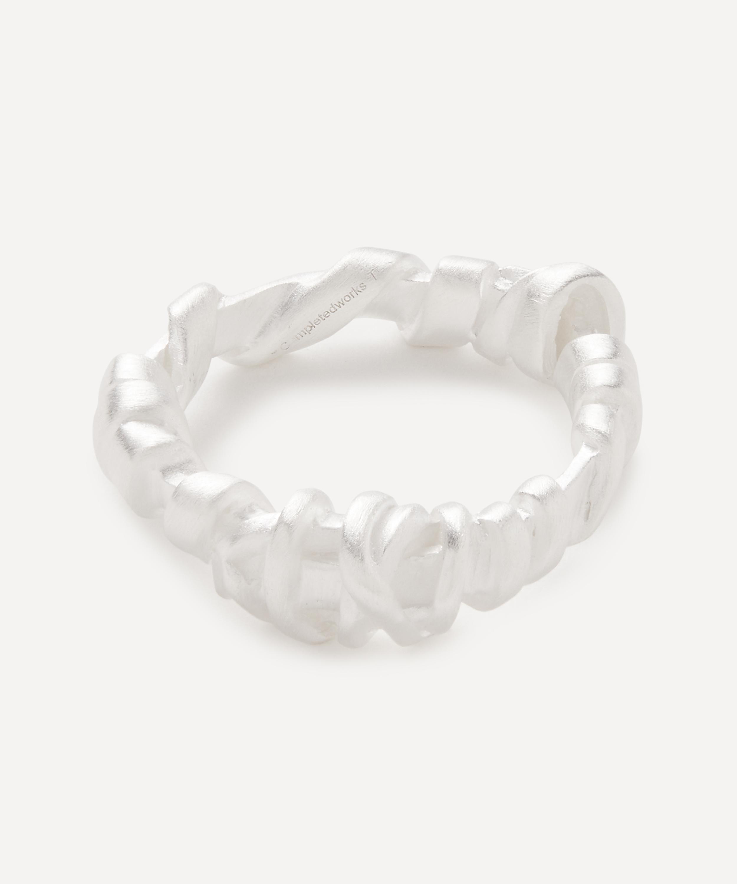 Completedworks - Platinum-Plated Sterling Silver Held Together Ring image number 