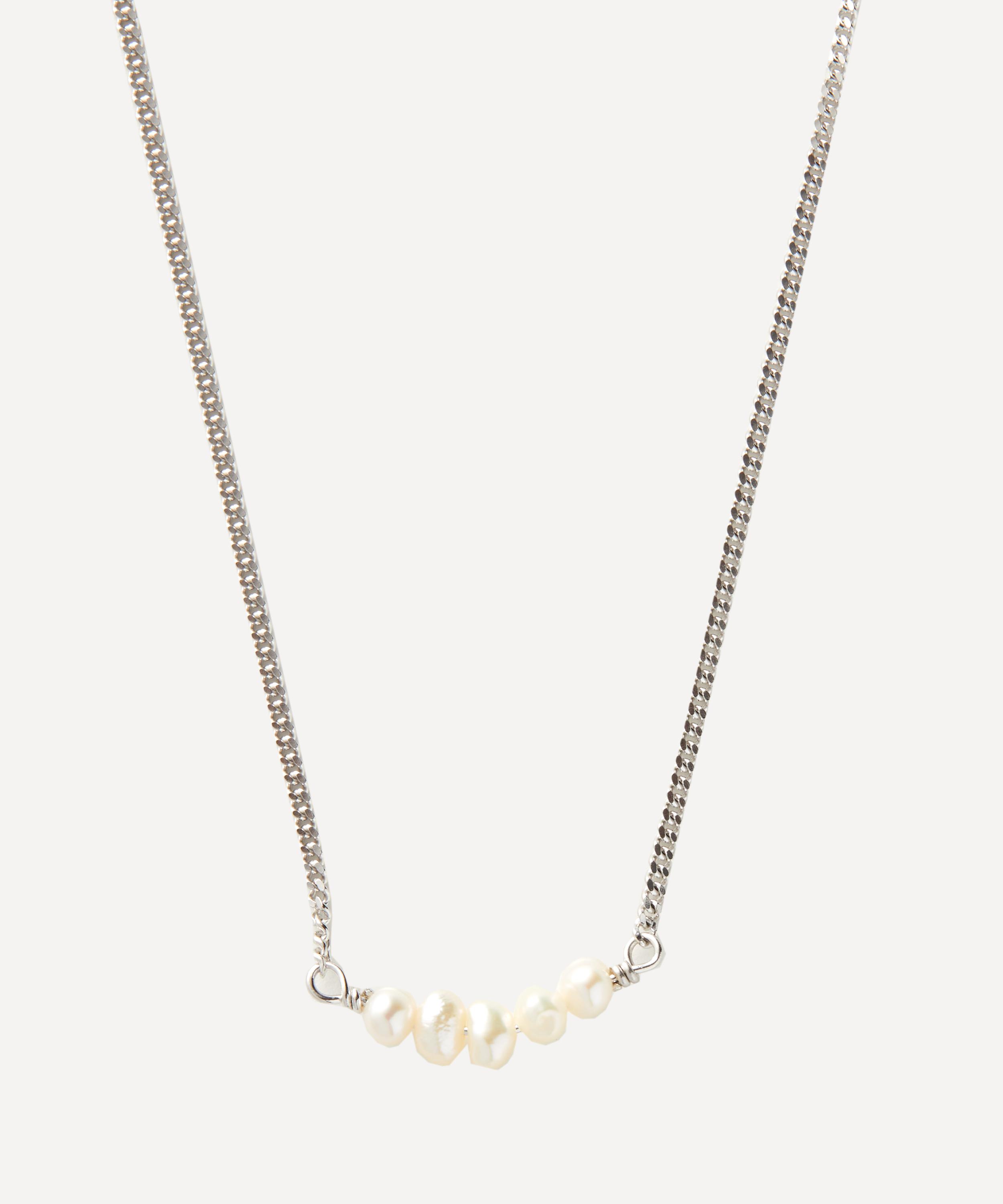 Completedworks - Platinum-Plated Sterling Silver Breeze Pearl Necklace image number 