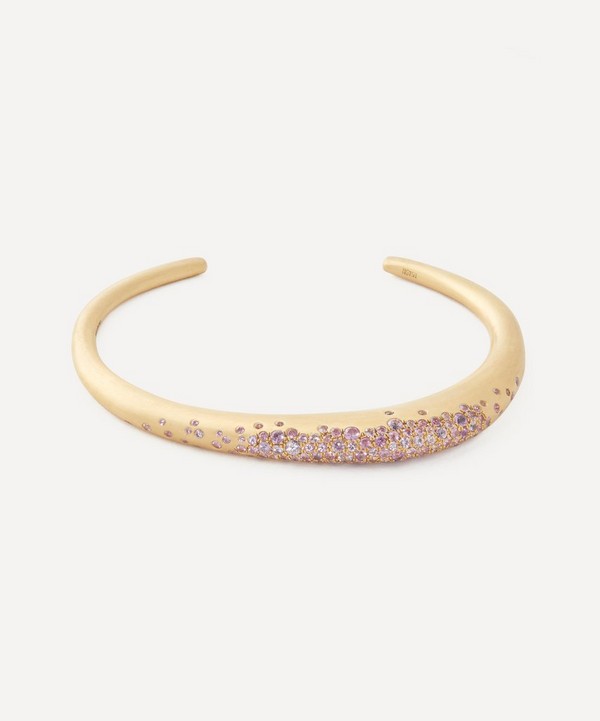 Nada Ghazal - 18ct Gold My Muse Urban Colour Thin Cuff Bracelet image number null
