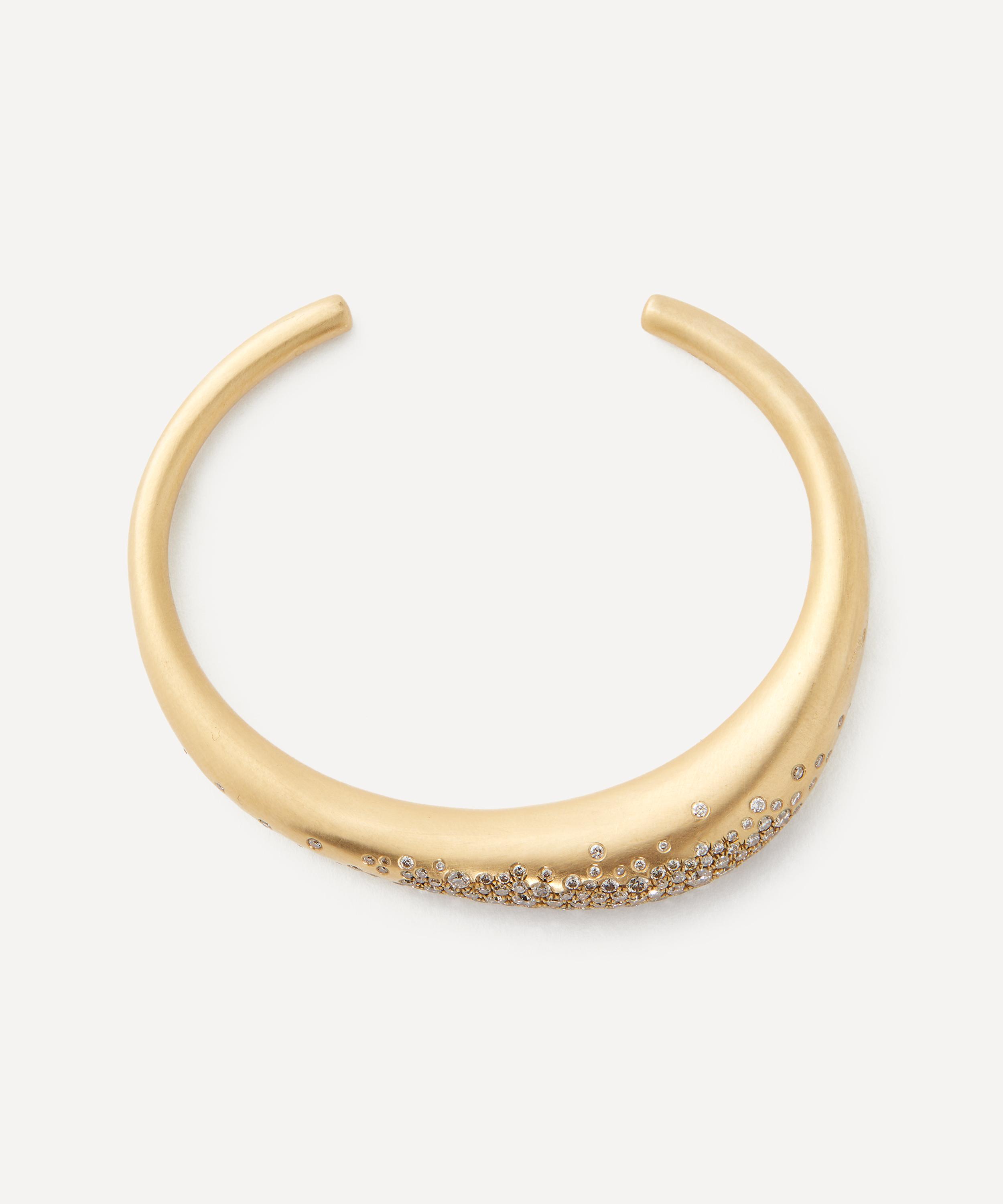 Nada Ghazal - 18ct Gold My Muse Urban Winter Thick Cuff Bracelet image number 1