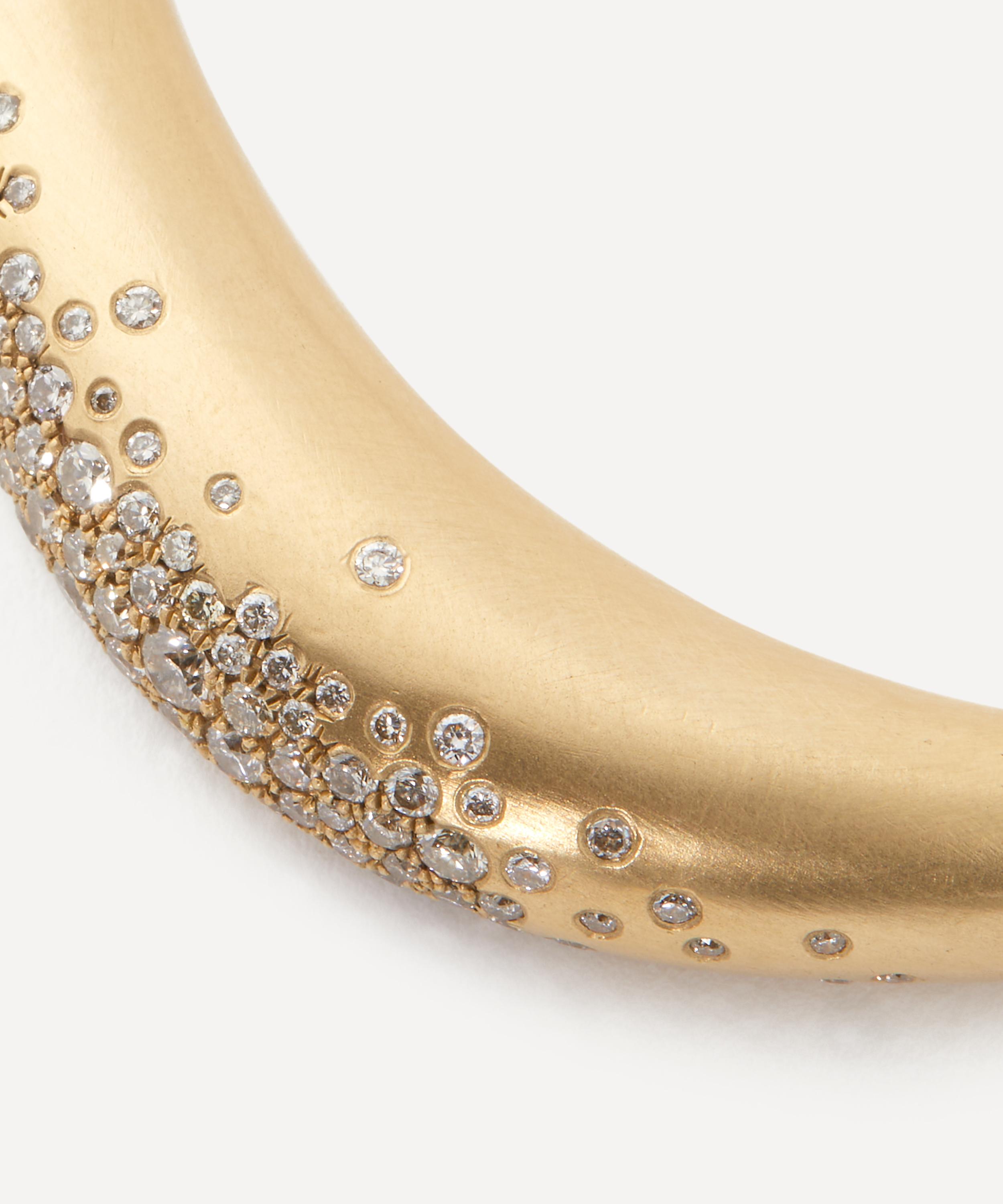 Nada Ghazal - 18ct Gold My Muse Urban Winter Thick Cuff Bracelet image number 2