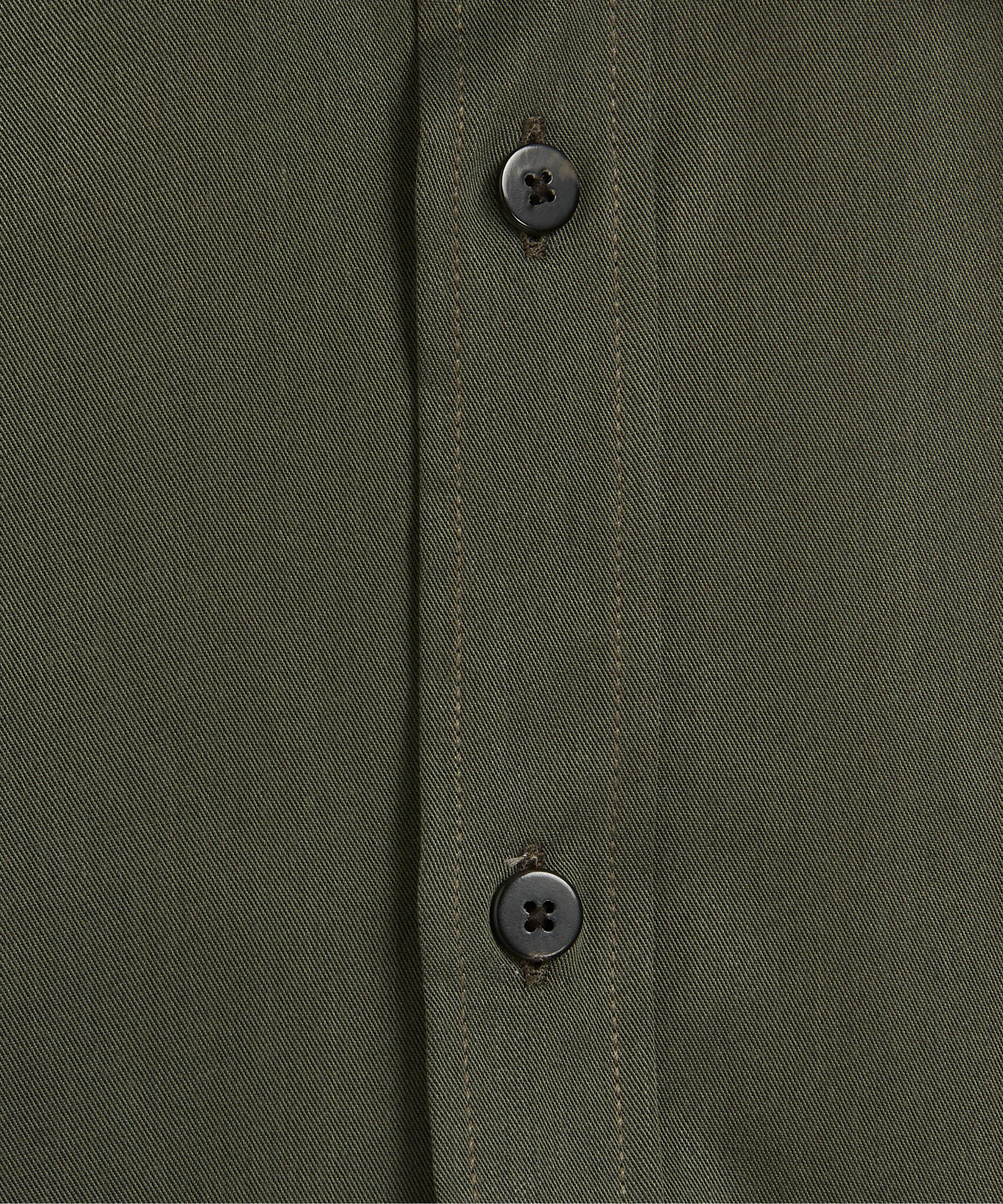 With Nothing Underneath - The Boyfriend Tencel Khaki Shirt image number 1